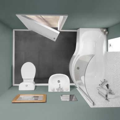 Wonderlijk 10 voorbeelden van een hele kleine badkamer - Kleine Badkamers TE-98