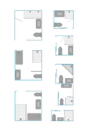 kleine badkamer plattegronden